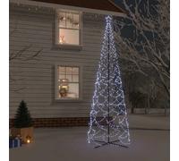Arbre de Noël Cône 1400 LED Blanc Froid 160x500 cm Sapin Décoration vidaXL