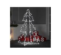 Arbre de Noël Cône 160 LED d'Intérieur/d'Extérieur Sapin de Noël Décoration de Noël Ornement de Noël Jardin Patio Arrière-cour Salon 78x120 cm