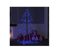 vidaXL Arbre de Noël Cône 160 LED d'Intérieur/d'Extérieur Sapin de Noël Décoration de Noël Ornement de Noël Salon Jardin 328567 Bleu G