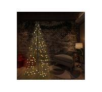 vidaXL Arbre de Noël cône 240 LED intérieur/d'extérieur 115×150 cm blanc chaud G