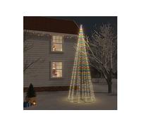 vidaXL Arbre de Noël cône 732 LED Colorées 160x500 cm