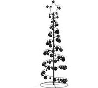 vidaXL Arbre de Noël cône lumineux avec boules 100 LED 150 cm