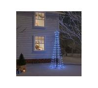 vidaXL Arbre de Noël cône 108 LED Bleues 70x180 cm