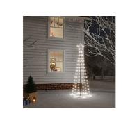 Arbre de Noël Cône Ornement de Fête Décoration de Vacances Sapin de Noël de Jardin Extérieur Arrière-cour 108 LED Blanc Froid 70x180 cm