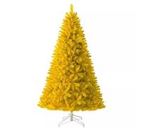 Arbre De Noël De Noël Jaune Arbre Artificiel De Luxe Touffu De 150cm/180cm/210cm/240cm avec Support en Métal Décorations Enneigées pour La Maison (Color : Jaune, S : 180cm(70.8inches))