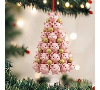 Arbre de Noël, Décoration de Noël, Cochon Bétail Mouton Décorations d'animaux Empilables à Suspendre en 2D, Pendentifs d'animaux Empilables (8cm)