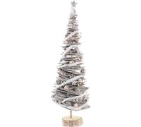 Arbre de Noël DKD Home Decor naturel Bouleau enneigé 34 x 34 x 102 cm