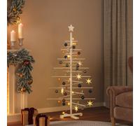 Arbre de Noël en bois avec support Marron Bambou Décorations Fête salon vidaXL v
