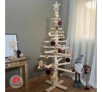 Arbre de Noël en Bois Naturel Multiforme - Generico - 180 cm