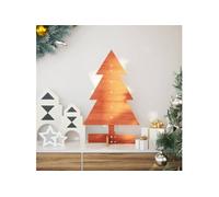vidaXL Sapin de Noël à décorer 60 cm pin massif cire brune