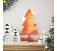 vidaXL Sapin de Noël à décorer 60 cm pin massif cire brune