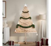 vidaXL Arbre de Noël en bois pour décoration 150 cm bois massif