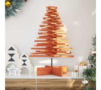 Arbre de Noël en Bois pour Décoration Bureau Maison Intérieur Pin Massif vidaXL