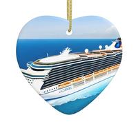 Arbre de Noël en céramique à suspendre Amour Pendentif WHJSHOP Croisière Navires Décoration Imprimée Malls, Supermarchés, Magasins