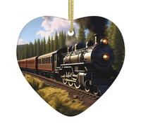 Arbre de Noël en céramique à suspendre avec inscription « Love Train » - YYHWHJDE - Peut ajouter une touche romantique à vos festivals ou fêtes