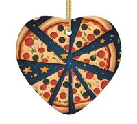 Arbre de Noël en céramique à suspendre avec motif de constellation de pizza WHJSHOP peut ajouter une touche romantique aux festivals ou fêtes