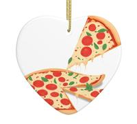 Arbre de Noël en céramique à suspendre avec pendentif d'amour YYHWHJDE Pizza Dessin Moment Impressions Décoration centres commerciaux, supermarchés, magasins