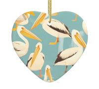 Arbre de Noël en céramique à suspendre avec pendentif HJFCZH pélicans impression art impression décoration centres commerciaux, supermarchés, magasins