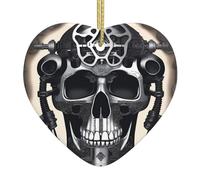 Arbre de Noël en céramique à suspendre avec pendentif HJFCZH squelette mécanique impression décoration centres commerciaux, supermarchés, magasins