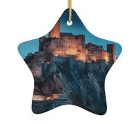 Arbre de Noël en céramique à suspendre, décoration en forme d'étoile de vallées en écho pour les vacances, les festivals, la décoration d'intérieur