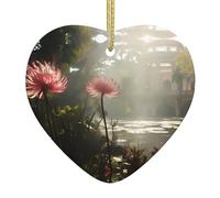 Arbre de Noël en céramique à suspendre en forme de fleur YYHWHJDE sur l'autre côté pour ajouter une touche romantique aux festivals ou fêtes