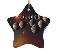 Arbre de Noël en céramique à suspendre en forme d'étoile Décoration de vacances WHJDPP 9 planètes dans une rangée Image petite et exquise