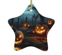 Arbre de Noël en céramique à suspendre en forme d'étoile - Lampe champignon à WHJSSF dans une image de manoir pour décoration d'intérieur ou d'affichage commercial