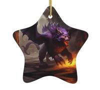 Arbre de Noël en céramique à suspendre en forme d'étoile monstre WHJSSF dans la ville pour ajouter une touche romantique aux festivals ou fêtes