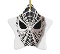 Arbre de Noël en céramique à suspendre en forme d'étoile WHJSHOP avec toile d'araignée pour ajouter une touche romantique aux festivals ou fêtes