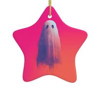 Arbre de Noël en céramique à suspendre en forme d'étoile WHJSHOP dégradé fantômes peut ajouter une touche romantique aux festivals ou fêtes