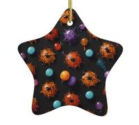 Arbre de Noël en céramique à suspendre en forme d'étoile WHJSHOP Spider Sac de bonbons Motif pour décoration d'intérieur