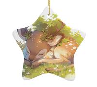 Arbre de Noël en céramique à suspendre en forme d'étoile WHJSSF endormie, décoration pour photos, centres commerciaux, supermarchés, magasins