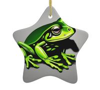 Arbre de Noël en céramique à suspendre en forme d'étoile WHJSSF vert grenouille ombre image décoration centres commerciaux, supermarchés, magasins