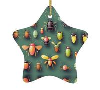 Arbre de Noël en céramique à suspendre en forme d'étoile YYHWHJDE insectes Atlas Décoration centres commerciaux, supermarchés, magasins