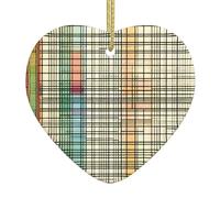 Arbre de Noël en céramique à suspendre - Règle WHJDPP - Motif abstrait - Facile à accrocher - 7,9 x 7,9 cm