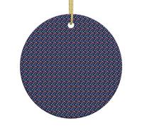 Arbre de Noël en céramique imprimé univers ciel étoilé à suspendre décorations de Noël rondes pour la maison