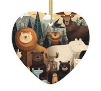 Arbre de Noël en céramique suspendu Amour Pendentif WHJSHOP Représentation du monde animal Imprimé Décoration centres commerciaux, supermarchés, magasins