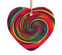 Arbre de Noël en céramique suspendu Amour Pendentif WHJSSF Couleur Spirale Motif Décoration centres commerciaux, supermarchés, magasins