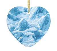 Arbre de Noël en céramique suspendu Amour Pendentif YYHHAOFA Représentation de montagnes enneigées Décoration centres commerciaux, supermarchés, magasins