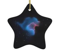Arbre de Noël en céramique suspendu étoile pendentif Yyhhaofa nébuleuse dans le ciel étoilé motif décoration centres commerciaux, supermarchés, magasins