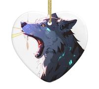 Arbre de Noël en céramique suspendu Love Pendentif WHJSHOP Renard rugissant Décoration Malls, supermarchés, magasins