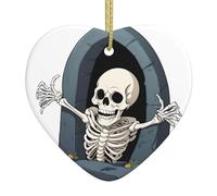 Arbre de Noël en céramique suspendu Love Pendentif YYHWHJDE squelette rampant hors de la tombe Impressions soigneusement percées Trous corde en métal