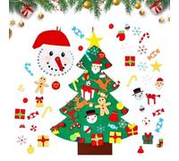 Arbre de Noël en feutre - Kit de 36 ornements à faire soi-même | Décorations murales de Noël | Fournitures de fête pour maison, salon, cuisine, chambre, salle de classe, magasin | Cadeaux de Nouvel An