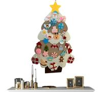 Arbre de Noël en feutre pour, artisanat en feutre pour arbre de Noël - Matériel de fabrication d’arbres en feutre | Avec guirlande lumineuse en feutre, matériel de fabrication d'arbre à thème de Fest