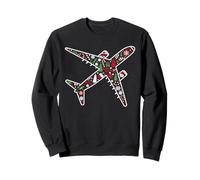 Arbre de Noël en Forme de Bonbon Pilote d'avion de Noël pour garçons, Hommes, Enfants Sweatshirt