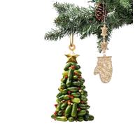Arbre de Noël en forme de livre 2D - Pendentif plat pour bibliothèque de | Décoration de Noël en forme de ver de livre pour l'intérieur et l'extérieur, chambre à coucher, bureau, E
