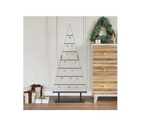 vidaXL Arbre de Noël en métal 125,5 cm avec support Noir Acier Salon
