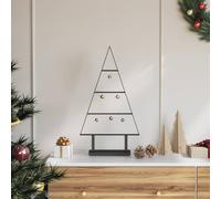 vidaXL Arbre de Noël en métal avec support 90 cm Noir Acier – Décor minimaliste