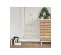 Arbre de Noël en métal Doré 125 cm Acier peint par poudre, Arbre de Noël métal contemporain, déco saisonnière, 42019153