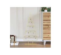 Arbre de Noël en métal Doré 90 cm Acier peint par poudre, Arbre de Noël métal contemporain, déco saisonnière, 42019152